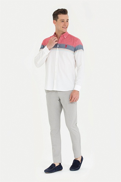 Брюки с поясом на резинке зауженные - G081SZ0780BONHAR_P Брюки муж. (VR049, 28)