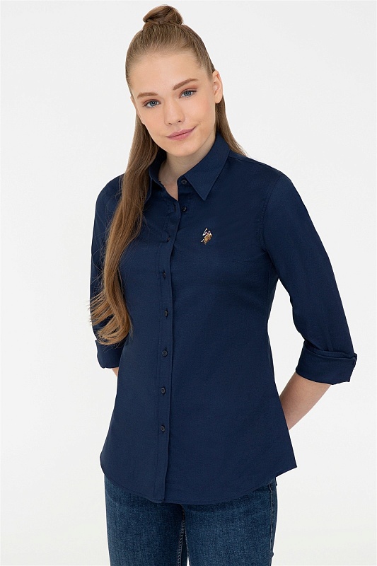 Рубашка из хлопка приталенная - G082SZ0040CRISCOLOR021K Сорочка жен. (VR033, 36)