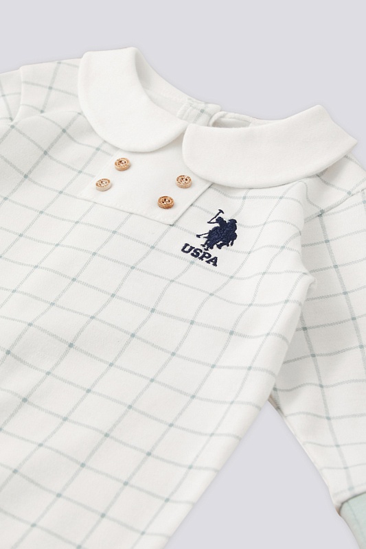 Боди-слип в клетку для мальчиков - G085SZ0HF0USB1844_STK Костюм дом.  (VR048, 0-3)
