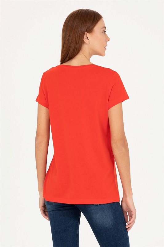 Футболка из модала с надписью - G082SZ0110MAK-S Футболка жен. (VR030, XS)