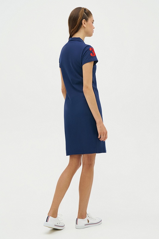 Платье-поло из хлопка приталенное - G082SZ0750R_MOYA Платье жен. (VR033, 2XS)