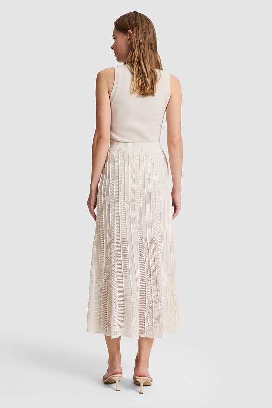Юбка миди ажурной вязки с хлопком - G082SZ0TL0BULT_E Юбка жен. (VR256, S)