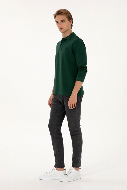 Поло с длинным рукавом из хлопка - G081SZ0820TP01SK025 Толстовка муж. (VR079, XS)