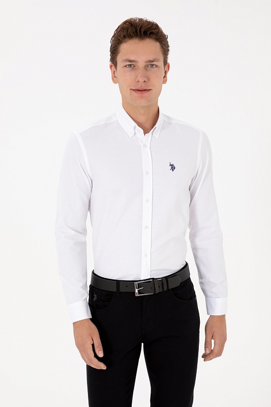 Рубашка из смесового хлопка приталенная - G081SZ0040E_METO25K Сорочка муж. (VR013, 5XL)