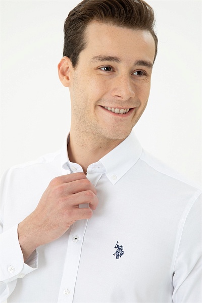 Рубашка из хлопка приталенная - G081SZ0040CEDRO023K Сорочка муж. (VR013, 2XL)