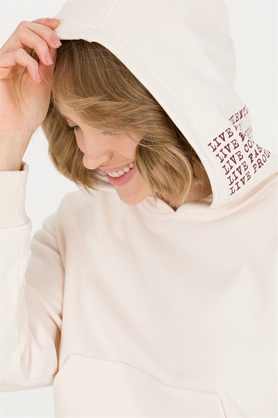 Худи укороченное оверсайз - G082SZ0820KUR Толстовка жен. (VR019, XL)