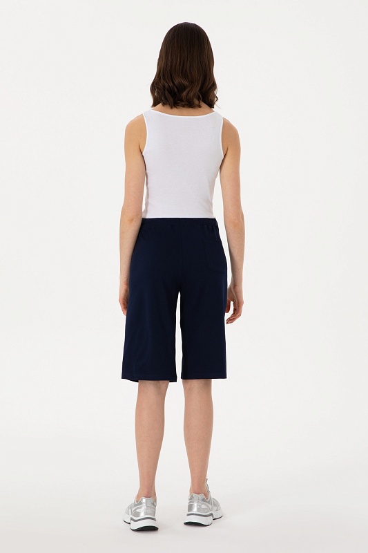 Бермуды спортивные из хлопка с вышитым логотипом - G082SZ0OS0DAMEN25 Брюки спорт. жен. (VR033, L)