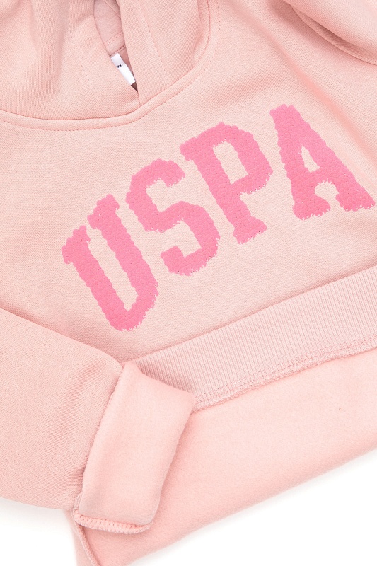 Худи с надписью из пайеток для девочек - G084SZ0820GIZMOKIDS_SK024 Толстовка жен. детс. (VR050, 3_4)