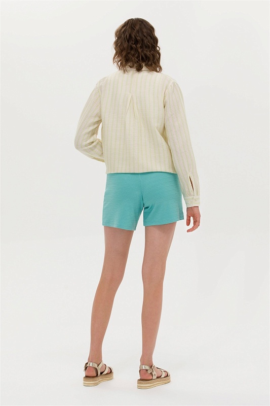 Шорты из вискозы с декоративными пуговицами - G082SZ0OS0MELKE Брюки спорт. жен. (VR090, S)