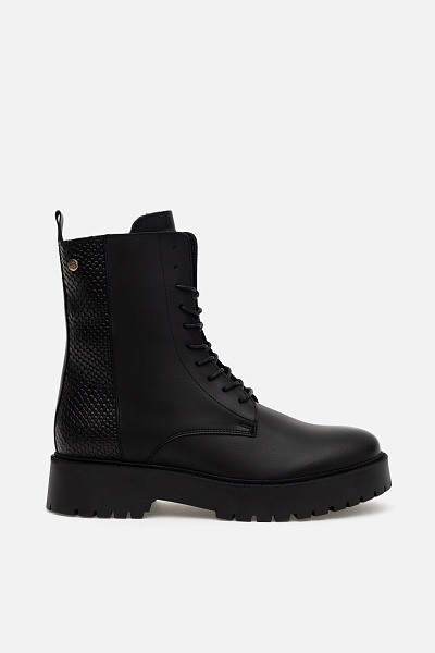 Ботинки кожаные на шнурках и молнии - S082SZ0330K23DEPLOR Обувь жен. (VR046, 40)