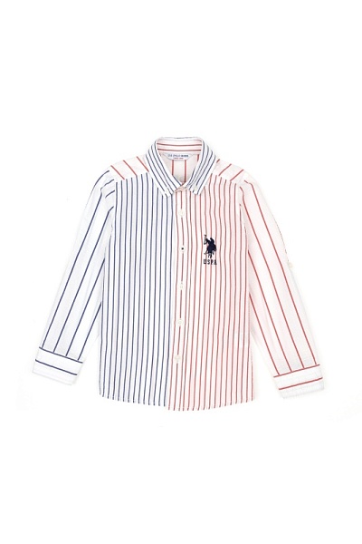 Рубашка из хлопка в полоску для мальчиков - G083SZ0040CUPERKIDS Сорочка муж. детс. (VR033, 11_12)