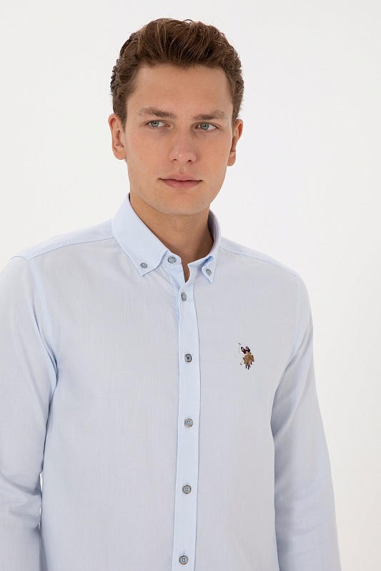 Рубашка из хлопка приталенная - G081SZ0040CEDCOLOR025K Сорочка муж. (VR003, 4XL)