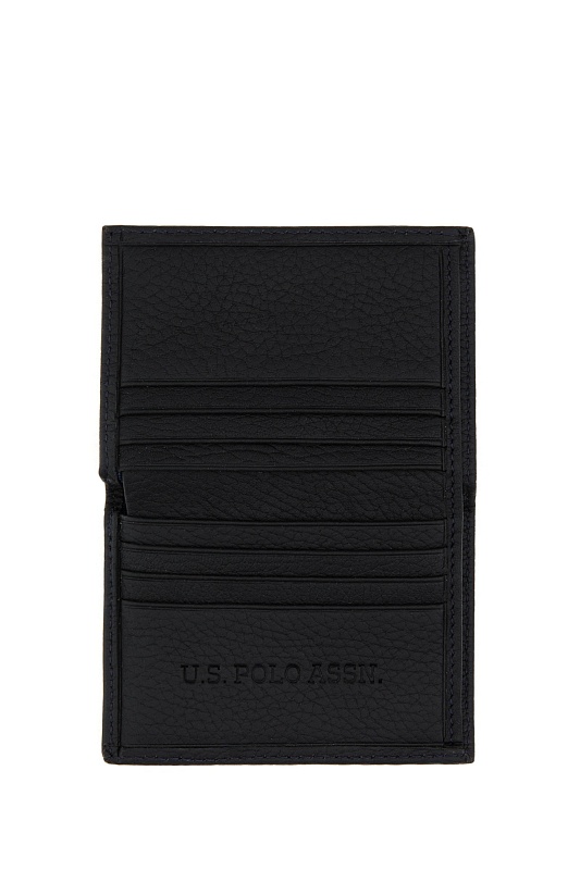 Кошелек из натуральной кожи с вышитым логотипом - A081SZ0CD0K25AW012 Кошелек муж. (VR033)
