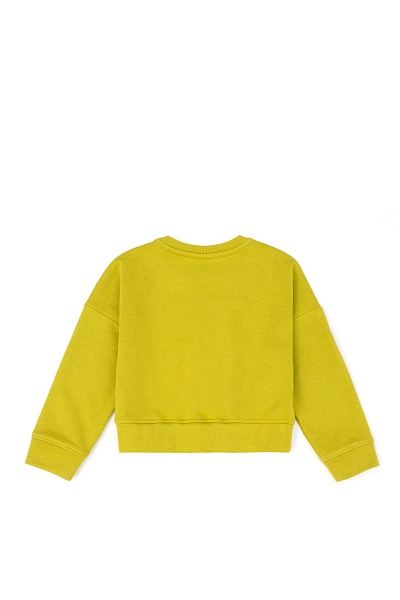 Свитшот с надписью из пайеток укороченный для девочек - G084SZ0820REDI Толстовка жен. детс. (VR087, 10_11)