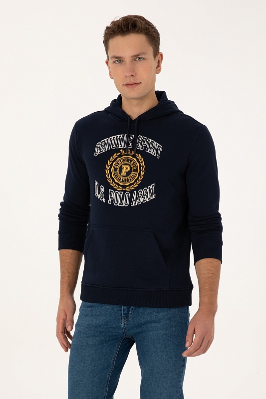 Худи на флисе с принтом - G081SZ0820HARBERT Толстовка муж. (VR033, 2XL)