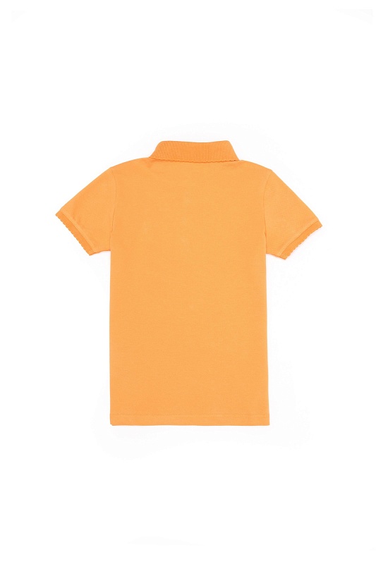 Футболка-поло из хлопка c принтом на планке для девочек - G084SZ0110TP01-IY023 Футболка жен. детс. (VR051, 10_11)