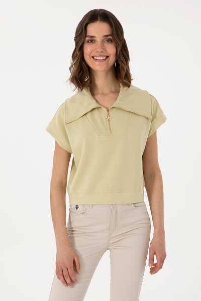 Толстовка без рукавов укороченная - G082SZ0110SENTI Футболка жен. (VR183, L)