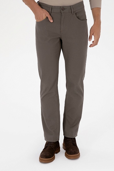 Брюки текстурированные прямые - G081SZ0780MICALEX25K_REG Брюки муж. (VR052, 32, 33)