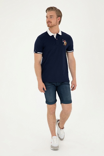 Футболка-поло из хлопка с контрастной окантовкой - G081SZ0110SD01IY024 Футболка муж. (VR033, XL)