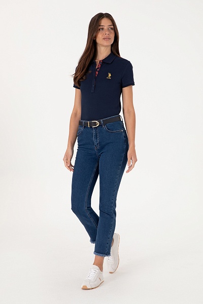 Футболка-поло из хлопка с принтом на планке - G082SZ0110RP0125 Футболка жен. (VR033, M)