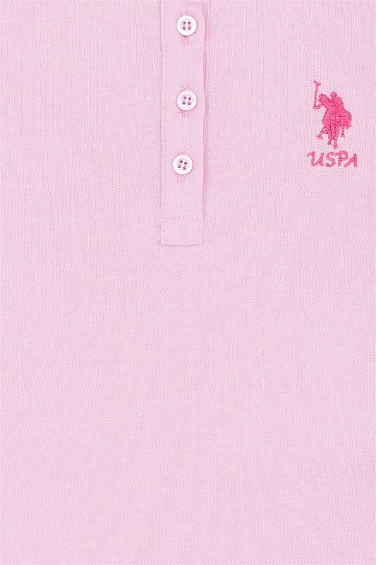 Футболка-поло с принтом на воротнике для девочек - G084SZ0110SD01-IY022 Футболка жен. детс. (VR211, 10_11)