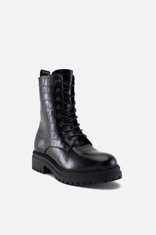 Ботинки кожаные на шнурках и молнии - S082SZ0330K24KEYNES Обувь жен. (VR046, 36)