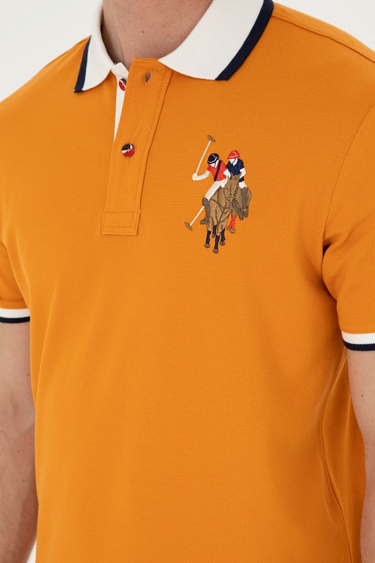 Футболка-поло из хлопка с контрастной окантовкой - G081SZ0110SD01IY024 Футболка муж. (VR031, 2XS)