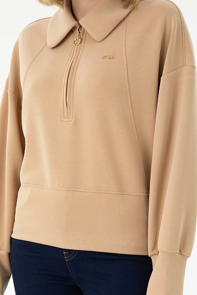 Толстовка с воротником на молнии - G082SZ0820NEKE Толстовка жен. (VR085, M)