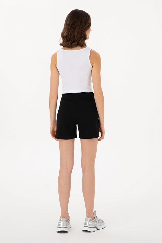 Шорты спортивные из хлопка с вышитым логотипом - G082SZ0OS0DOTIH25 Брюки спорт. жен. (VR046, XS)