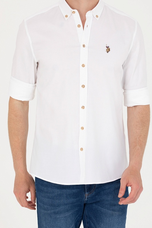 Рубашка из хлопка прямая - G081SZ0040CEDCOLORREG020K Сорочка муж. (VR013, 5XL)