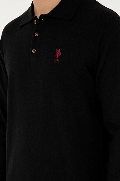 Поло с длинным рукавом трикотажное из хлопка - G081SZ0TK0POLO24K_E Кофта муж. (VR046, L)