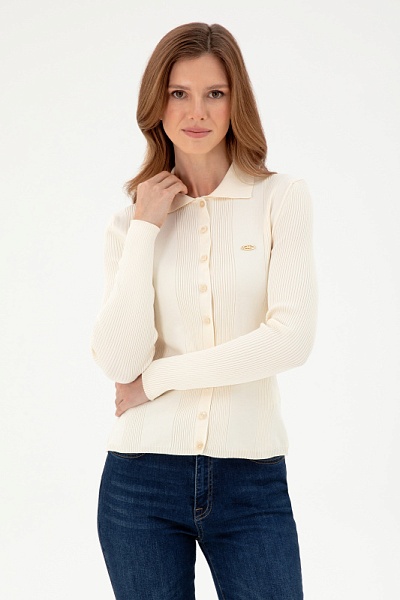 Кардиган на пуговицах с отложным воротником - G082SZ0TH0EX_CARPI_SK24 Кардиган жен. (VR071, L)