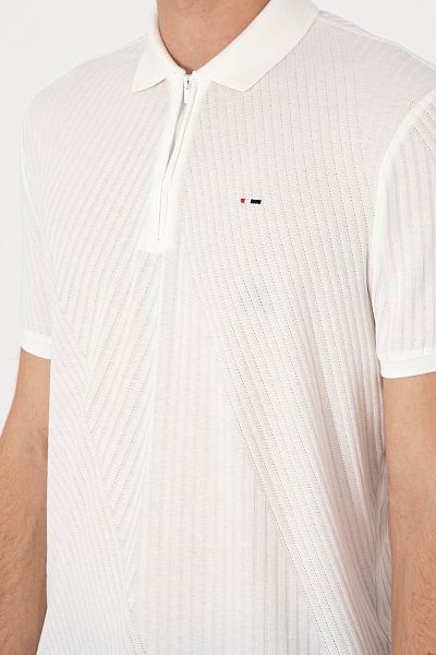 Футболка-поло трикотажная с молнией на воротнике - G081SZ0110BENDEL Футболка муж. (VR071, 4XL)