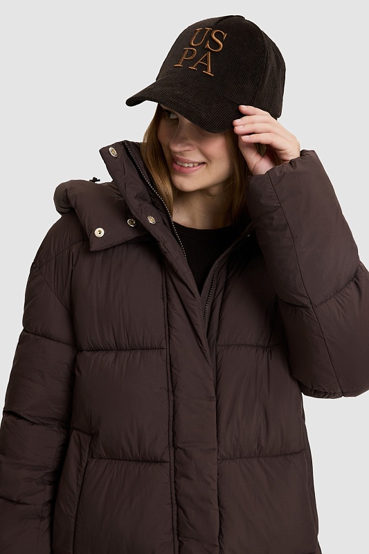 Пуховик удлиненный с несъемным капюшоном - G082SZ0KS0E_ROMAY Куртка жен. (VR084, 36)