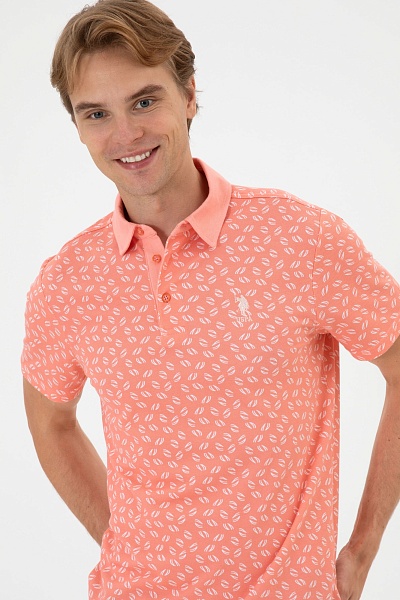 Футболка-поло из хлопка с принтом - G081SZ0110BUSAR Футболка муж. (VR041, XL)