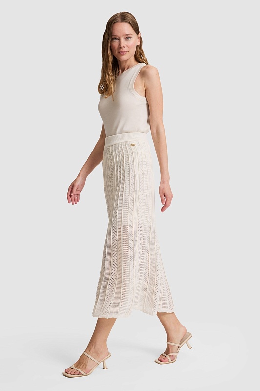 Юбка миди ажурной вязки с хлопком - G082SZ0TL0BULT_E Юбка жен. (VR256, S)