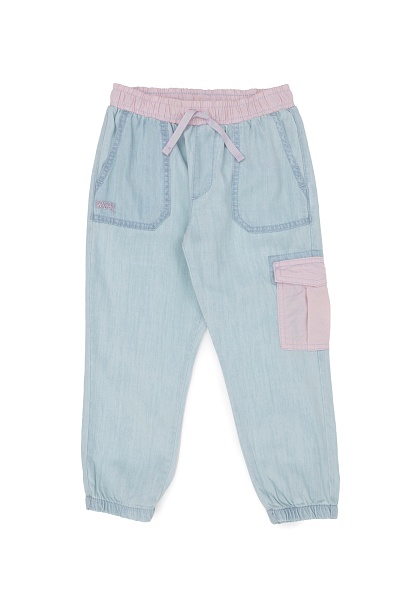 Джинсы летние на манжетах для девочек - G084SZ0800MIRENKIDS Джинсы жен. детс. (DN0021, 5_6)