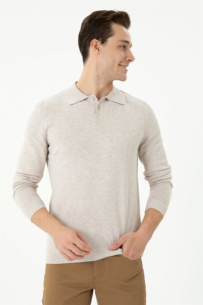 Поло с длинным рукавом трикотажное - G081SZ0TK0RAHAB-23K Кофта муж. (VR225, M)