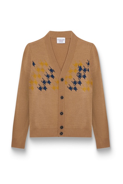 Кардиган с узором гусиная лапка для мальчиков - G083SZ0TH0DAVIDKIDS Кардиган муж. детс. (VR122, 7_8)