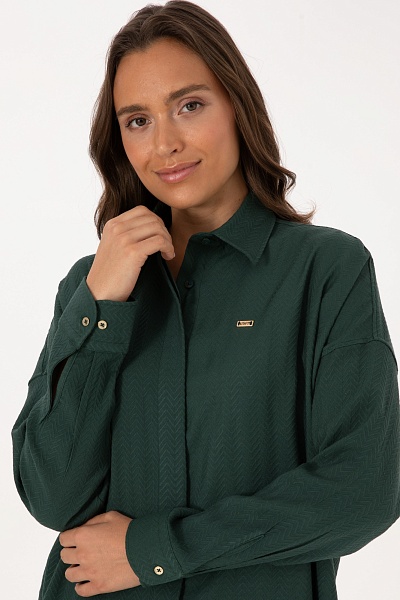 Рубашка с вискозой свободная - G082SZ0040E_NOVAC Сорочка жен. (VR079, 42)