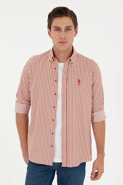 Рубашка в полоску прямая - G081SZ0040EGAN024K Сорочка муж. (VR031, 4XL)