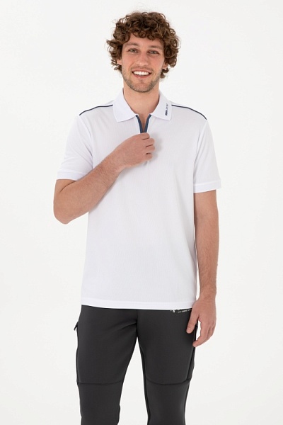 Футболка-поло молнией на воротнике - G081SZ0110S_PENCO Футболка муж. (VR013, XS)