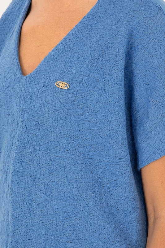 Футболка из хлопка c рельефным узором - G082SZ0110PARTEK Футболка жен. (VR032, S)