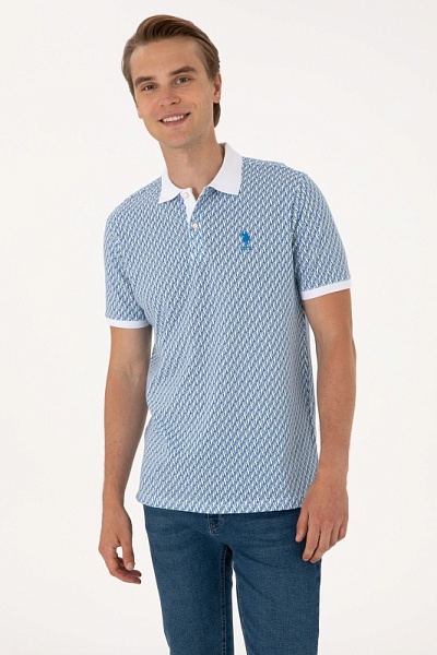 Футболка-поло из хлопка с узором - G081SZ0110LAST Футболка муж. (VR013, L)