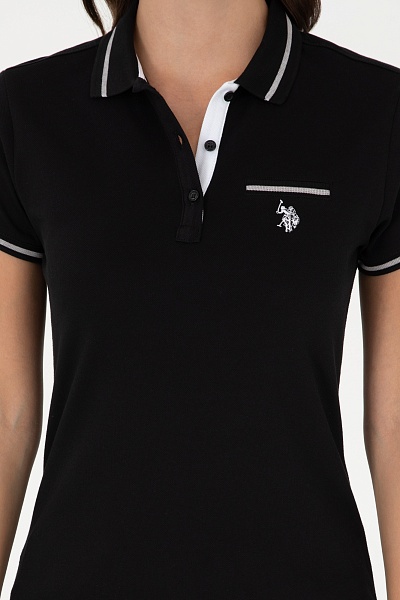 Футболка-поло с контрастной окантовкой - G082GL0110GLORIA24 Футболка жен. (VR046, S)