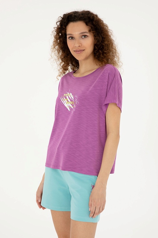Футболка из модала с надписью - G082SZ0110PEXI_S Футболка жен. (VR038, XS)