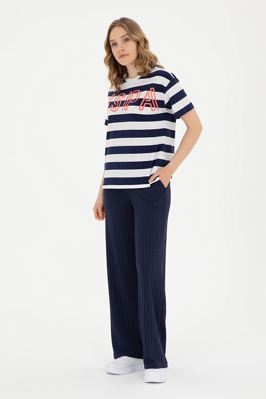 Брюки трикотажные в рубчик - G082SZ0OP0PATE Брюки спорт. жен. (VR033, XS)
