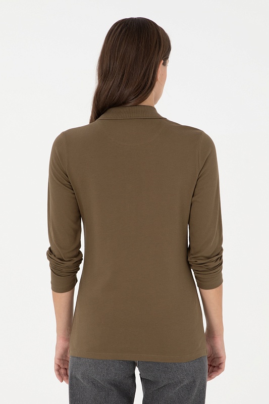 Поло с длинным рукавом из хлопка - G082SZ0820TPG_SK024 Толстовка жен. (VR027, XS)