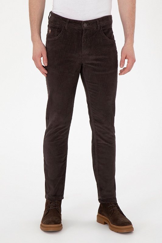 Брюки вельветовые зауженные - G081SZ0780CORDUROY24K Брюки муж. (VR029, 40, 34)