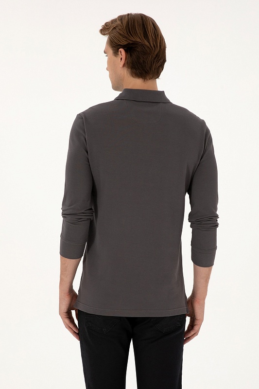 Поло с длинным рукавом из хлопка - G081SZ0820TP01SK025 Толстовка муж. (VR024, S)